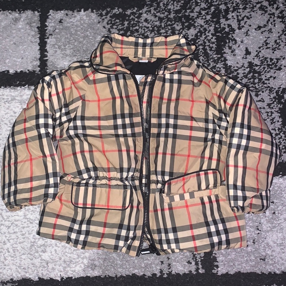 Wore once Burberry jacket for babies